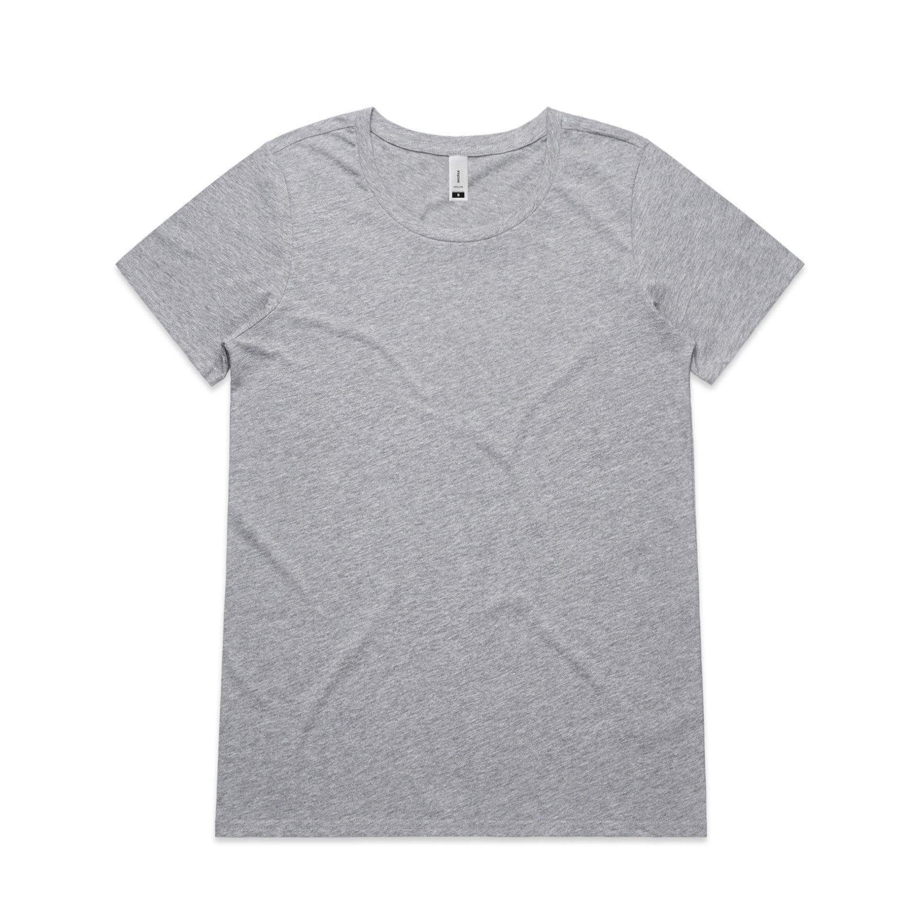 As Colour Women's shallow scoop tee 4011 Casual Wear As Colour GREY MARLE XSM 